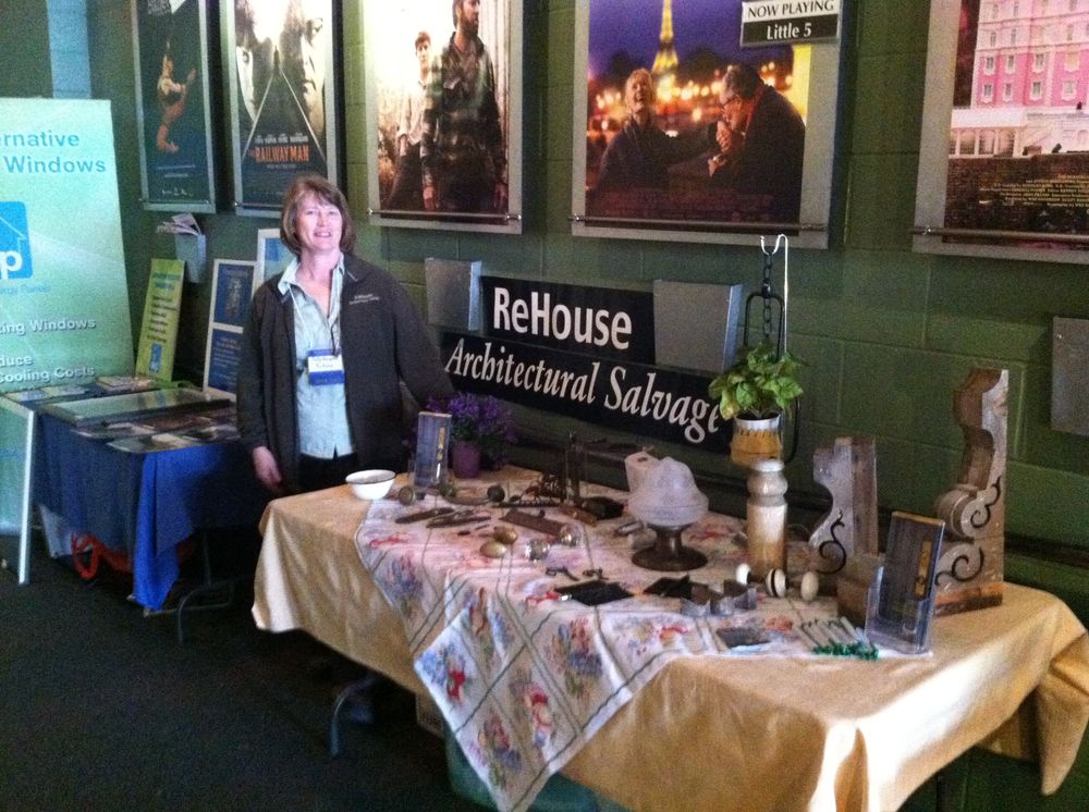 Our friends from ReHouse, one of the many vendor tables set up at The Little Theatre.