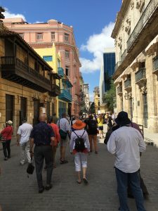 Touring the streets of Old Havana.