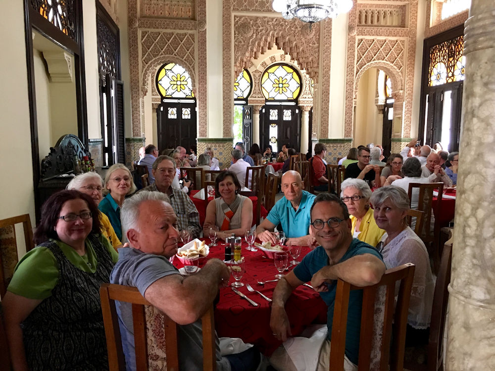 Enjoying another delicious meal in Cienfuegos.